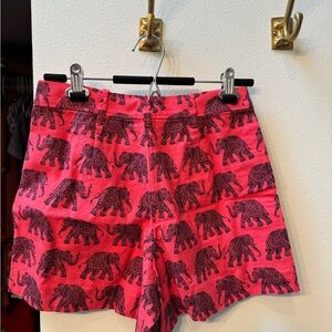J. Crew Pink and Black High Waist Shorts